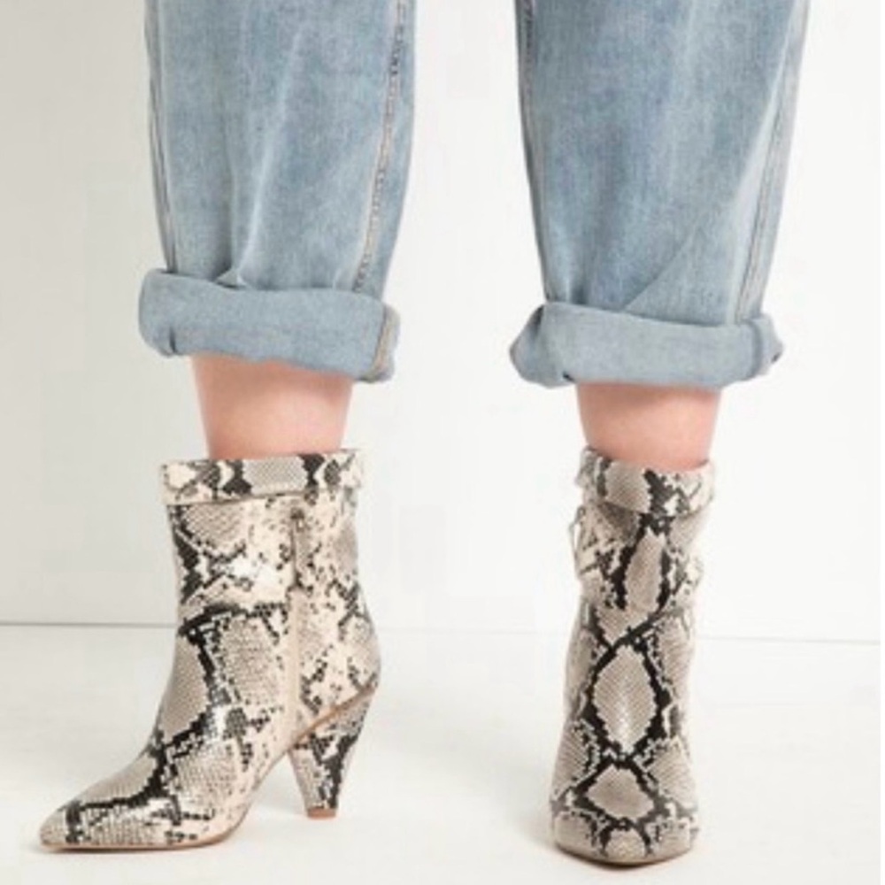 Eloquii Shoes | Wide-Calf Snakeskin Ankle Boots | 9W